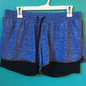 Champion Duo Dry Athletic Shorts Blue and Gray XL